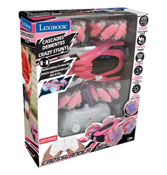 Lexibook růžové kaskadérské auto Crosslander 360°+ - Alltoys Lexibook