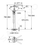 GROHE - Essence Vanová baterie do podlahy, supersteel 23491DC1