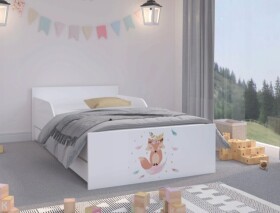 DumDekorace Okouzlující dětská postel 160 x 80 cm s rozkošnou liškou 23057