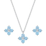 Luxusní souprava šperků Swarovski Elements Azurielle, Modrá 46 cm
