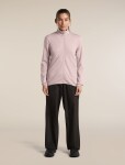 Dámská merino mikina ICEBREAKER Wmns Merino 560 Realfleece Elemental II LS Zip, Pink Quartz velikost: XL