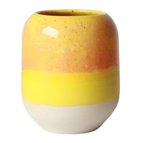 Studio Arhoj Stojánek na psací potřeby Citrine, žlutá barva, keramika