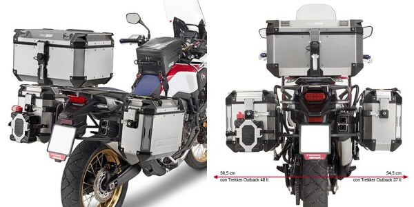 Pl1161Cam trubkový nosič Honda Crf 1000L Africa Twin (18-19) pro hliníkové boční kufry Trekker Obkn