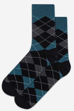 "CASUAL- Vzorované ponožky, pánské" černá 39/41