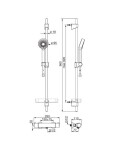 HANSA - Micra Sprchový set s termostatem, 3 proudy, chrom 48150171