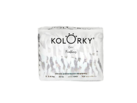 KOLORKY DAY jednorázové eko plenky peří - S (3-6 kg), 25 ks