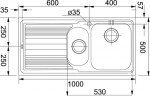 FRANKE - Logica Nerezový dřez LLX 651/2, 100x50 cm 101.0120.189