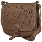 Módní dámská koženková crossbody kabelka Oresta, khaki