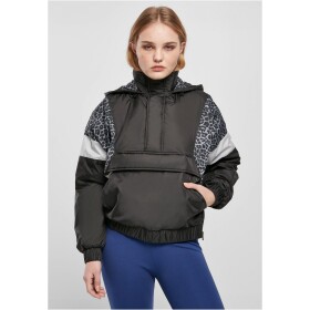 Dámská bunda AOP Mixed Pull Over Black/snowleo/lightasphalt