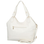 Elegantní dámská koženková kabelka na rameno Mandy, bílá