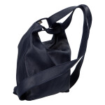 Prostorná dámská kožená kabelka Becky modrá