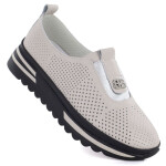 Dámské kožené boty na platformě béžové barvy S.Barski 7092 39