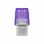 Kingston DataTraveler MicroDuo 3C Gen3 128 GB / Flash Disk / USB 3.1 C / USB 3.0 / čtení: až 200MBs / zápis: až 50MBs (DTDUO3CG3/128GB)