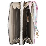 Velká dámská koženková peněženka se dvěma zipy Kris, žlutá