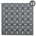 MSV QUADRO sada 5 ks protiskluzových podložek šedá / SBS kaučuk / 13 x 13 cm