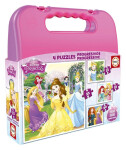 Puzzle v kufříku Disney princezny 4v1 (12,16,20,25 dílků)
