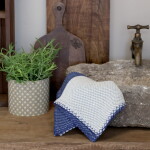 Chic Antique Bavlněný hadřík Ocean and Cream, modrá barva, textil