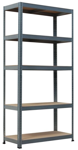 Regál kovový, MDF, 5 polic, 180x120x60cm, max. 350kg/police