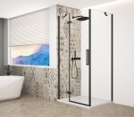 GELCO - TRINITY BLACK čtvercový kout 800x800 levý, čiré sklo, GT5680-80CL-B GT5680-80CL-B