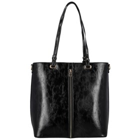 Luxusní dámská koženková kabelka na rameno Tijana, černá