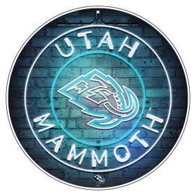 Mustang Cedule Utah Mammoth NHL 22" Round Neon