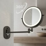 REA - Zrcadlo LED Glow Black HOM-70000