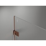 MEXEN/S - Lunar-B Duo sprchový kout dveře křídlové 90 x 75, transparent, růžové zlato 832-090L-075P-60-00