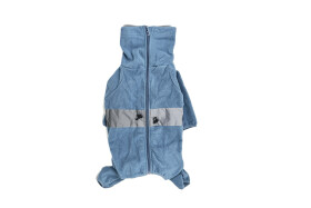 Komfort fleecová kombinéza pro psa Barva: Modrá, Délka zad (cm): 55, Obvod hrudníku: 70 - 78 cm