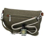 Trendy dámská textilní ledvinka Ayana, tmavě zelená