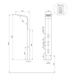 SAPHO - JACOB sprchový panel 200x1500, bílá mat WN682