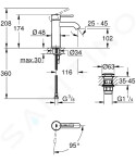 GROHE - Essence New Umyvadlová baterie s výpustí Push-Open, chrom 23797001