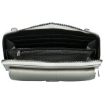 Trendy dámská koženková crossbody/peněženka Lukrecius, stříbrná