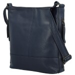 Módní dámská koženková crossbody kabelka Evelyne, tmavě modrá