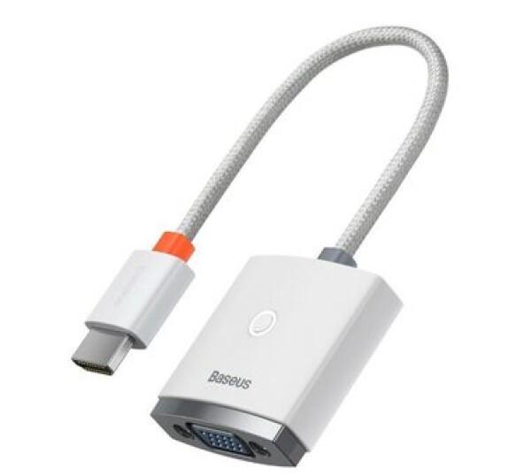 Baseus WKQX010102 Redukce HDMI na VGA bílá / 3.5 mm Jack / Full HD 60 Hz (WKQX010102)