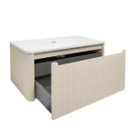 Koupelnová skříňka s umyvadlem Naturel Austen 99x47,5x45 cm clear brown mat AUSTEN100CB AUSTEN100CB