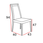 Židle Bos 14 Potahová látka - židle: Tkanina 21B, Barva podstavy: Wenge