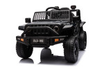 Mamido Elektrické autíčko OFFROAD černé 12V Vysoký podvozek, široké sedadlo, Odpružené nápravy, 2,4 GHz Dálkové ovládání LED světla