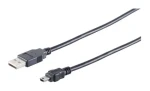 MicroConnect kabel USB2.0 A (M) - miniUSB B (M) 1.8m černá / 480Mbit/s (USBAMB82)
