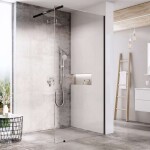 RAVAK - Walk-In Sprchová stěna Walk-in Wall, 60x200 cm, černá/čiré sklo GW9W00300Z1