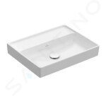 VILLEROY & BOCH - Collaro Umyvadlo 550x440 mm, bez přepadu, bez otvoru pro baterii, CeramicPlus, Stone White 4A3358RW