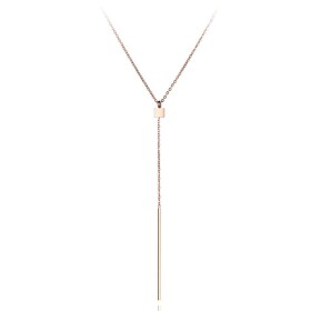 Ocelový náhrdelník Stabile - chirurgická ocel, Zlatá 39 cm + 3 cm (prodloužení)