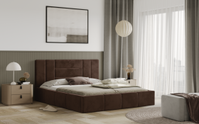 FRONTI Postel MILANO 160x200 hnědá s úložným prostorem