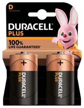 Duracell Plus MN1300 D / Baterie / alkalická / 1,5 V / 2 ks (819)