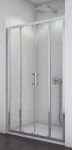 SanSwiss TOPS4 1200 50 07 Sprchové dveře dvoudílné 120 cm, aluchrom/sklo