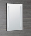 AQUALINE - Zrcadlo s LED osvětlením 50x70cm, kolébkový vypínač ATH5