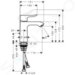 HANSGROHE - Metris New Umyvadlová baterie s výpustí, CoolStart, chrom 31121000