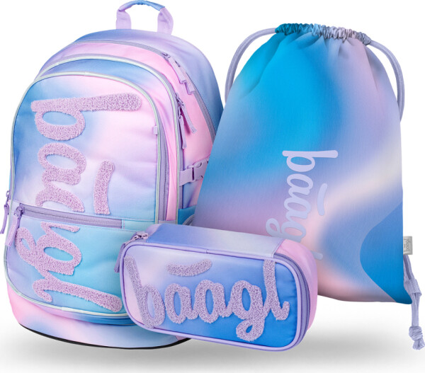 BAAGL SET 3 Core Sky: batoh, penál, sáček GRS