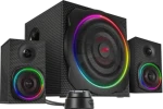 Speed Link GRAVITY CARBON RGB černá / Reproduktorový systém / 2.1 / RGB podsvícení / Bluetooth / AUX (SL-830100-BK)