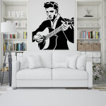 Samolepka Elvis Presley Barva: černá, Velikost: 60 x 56 cm