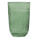 KÄHLER Sklenice na vodu Hammershøi Green 370 ml – set 4 ks, zelená barva, sklo